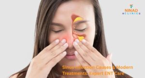 Patient consulting ENT surgeon in PCMC for sinus infection